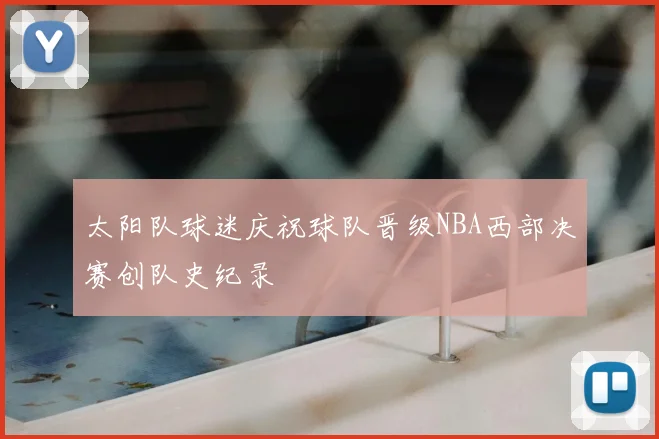 太阳队球迷庆祝球队晋级NBA西部决赛创队史纪录